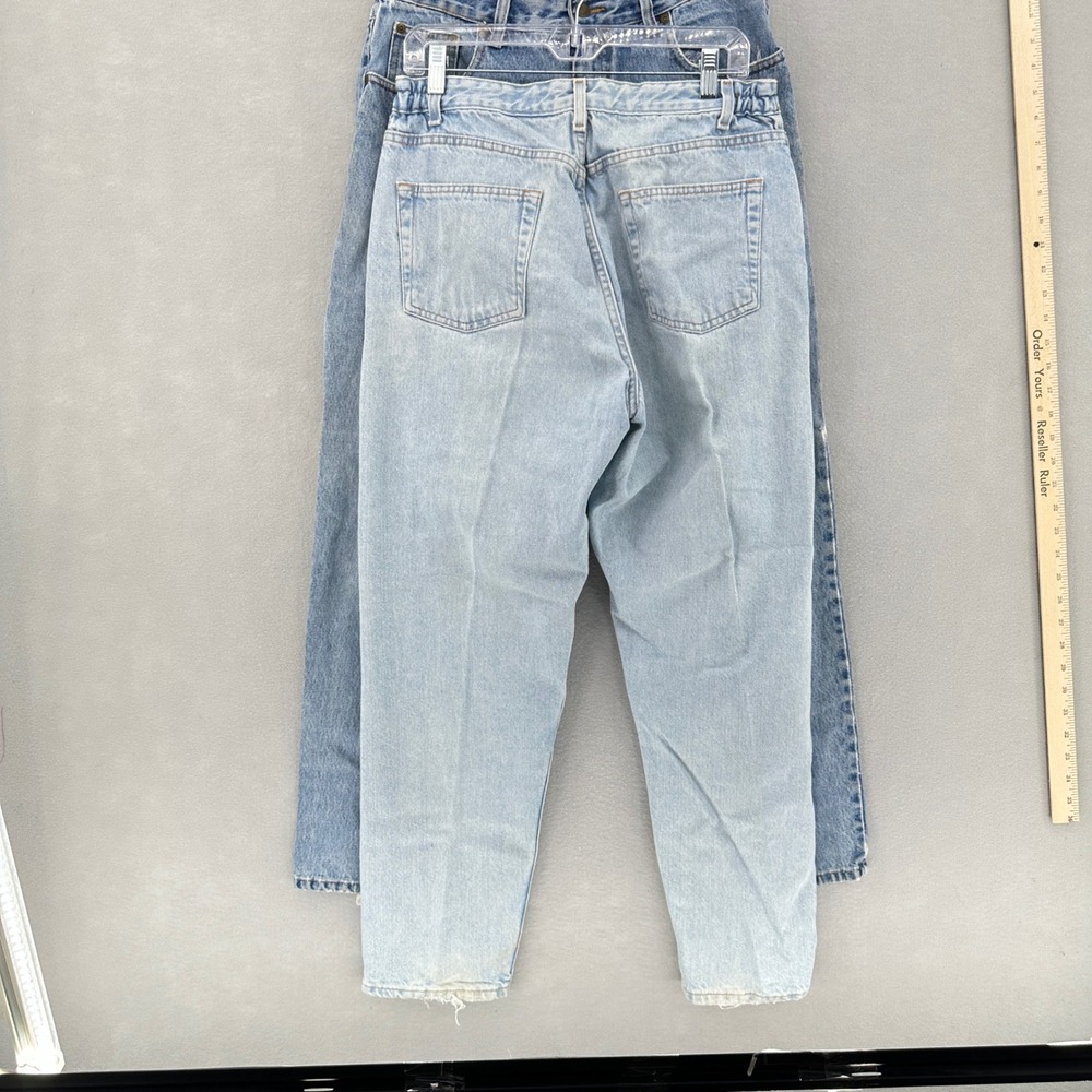VTG Eddie Bauer (Set of 2) Mom Jeans Light Medium Wash SZ 12P 30x29 Distressed - Picture 6 of 10